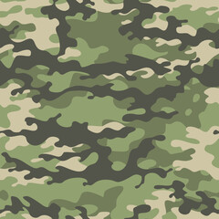 Fototapeta premium seamless camouflage green modern background, vector illustration