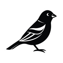 Obraz premium Finch Clean Bold Vector Silhouette