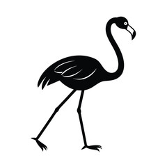Flamingo Walking Pose Vector Art