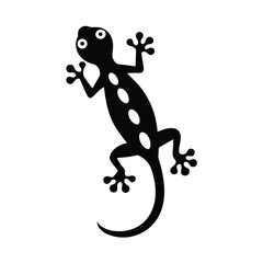 Fototapeta premium Gecko Hanging Wall Vector Graphic