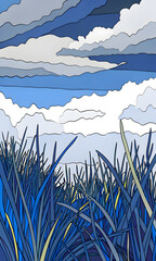 grass and sky