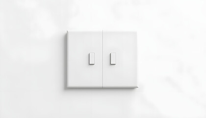 White light switches on white wall