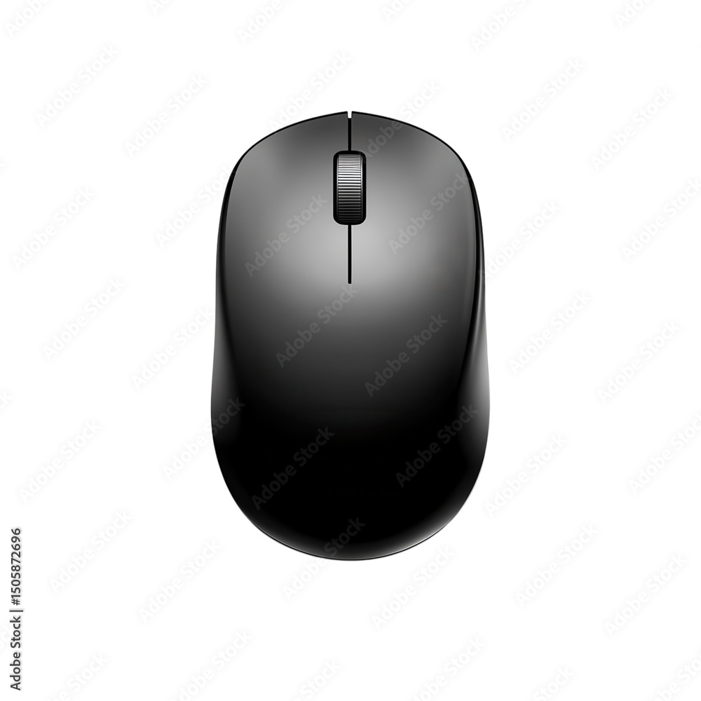 Poster sleek wireless mouse ready for productivity symbolizing modern efficiency on transparent background