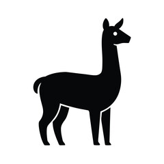 Fototapeta premium Llama Bold Minimalist Vector Silhouette