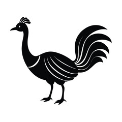 Lyrebird Unique Vector Silhouette Design