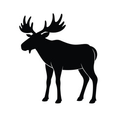 Moose Bold Minimalist Vector Silhouette