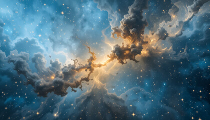 sunset over the cloud  sky in night |sunrise over the ocean | Bright Stars, Planets, and Nebula in the Dark Universe | Twilight Sky with Clouds and Moonlight
