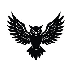 Obraz premium Owl Flying Forward Vector Graphic