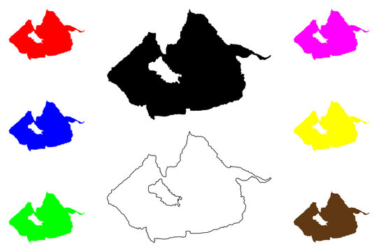 Kediri Regency (Republic of Indonesia, Region Java) map vector illustration, scribble sketch Kabupaten Kediri map