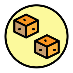 Caramel Almond Treat Vector Filled Icon Design