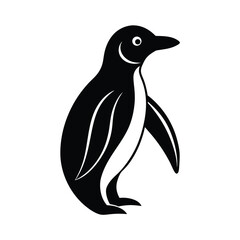 Fototapeta premium Penguin Playful Vector Silhouette Design