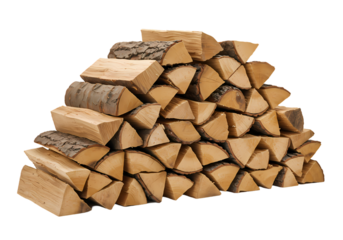 Seasoned Firewood: A Pile of Cut Logs for Cozy Winter Evenings