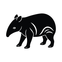 Fototapeta premium Tapir Walking Pose Vector Graphic