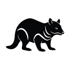 Fototapeta premium Tasmanian Devil Vector Silhouette Graphic