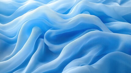 Obraz premium Light blue flowing fabric drapes