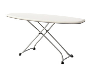Empty ironing board on transparent background, ready for laundry day
