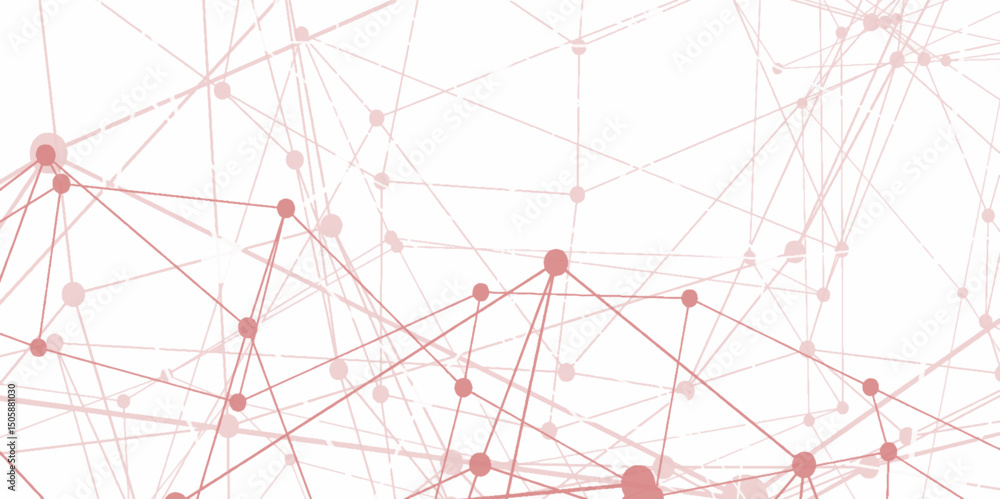 Poster abstract technology connection network of particles and lines. network patterned background. connect