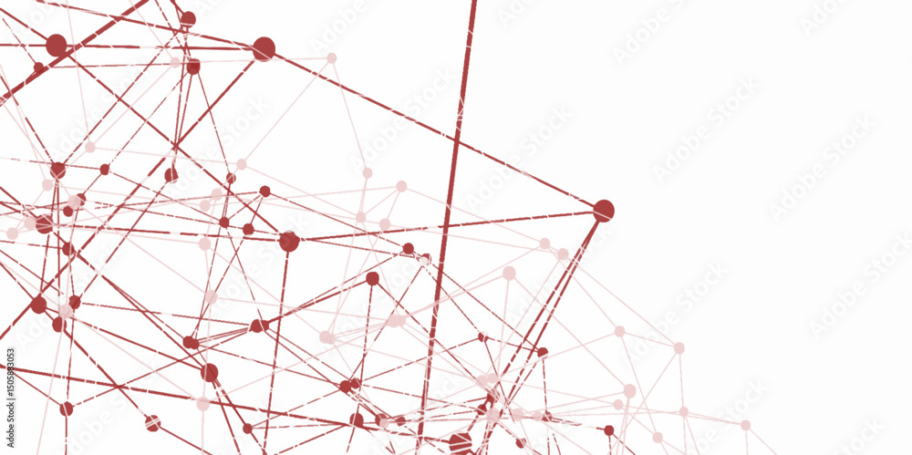 Poster abstract technology connection network of particles and lines. network patterned background. connect