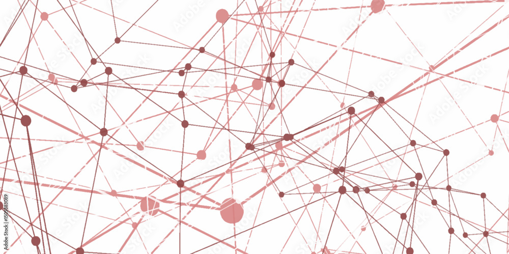 Poster abstract technology connection network of particles and lines. network patterned background. connect