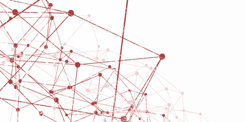 Abstract technology connection network of particles and lines. network patterned background. Connection background with dots and lines. molecules light off white lines digital technology concept. 