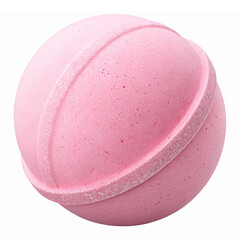 Vibrant Pink Bath Bomb Sphere with Decorative Lines for Relaxation and Spa Treatments