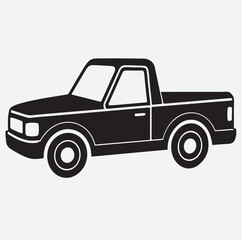 pick up icon  silhouette vector art illustration