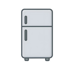 modern refrigerator isolated on white background