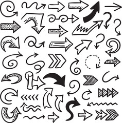 hand drawn arrow journalling vectors fun