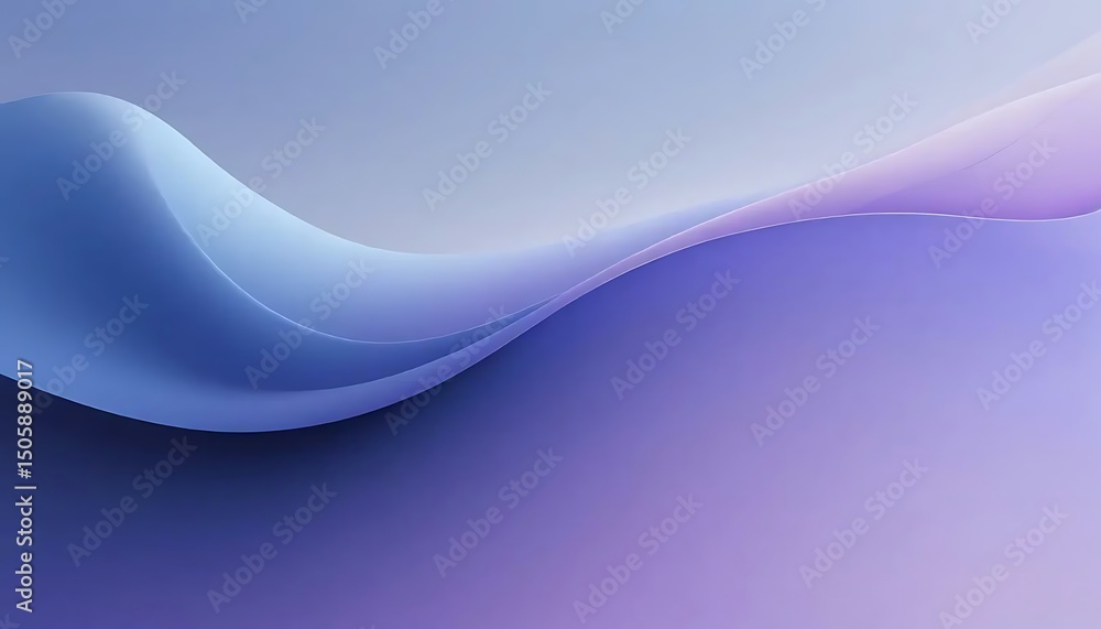 Aufkleber a calming wave of light blue and lavender colors create a serene abstract background design element.