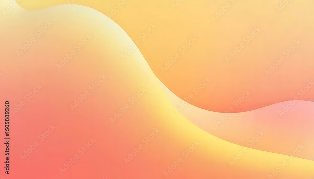 Poster Abstract gradient background with curved layers that create a sense of warmth and fluid motion