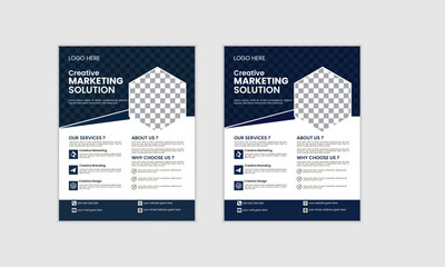 A bundle of 2 templates of different colors latter flyer template, Corporate business flyer template design  and editable vector template design abstract business flyer and creative design,

