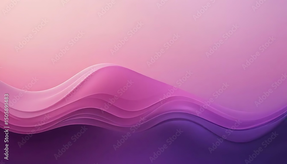 Poster a gradient of lavender and pink hues forms elegant, layered waves with subtle depth and luminosity