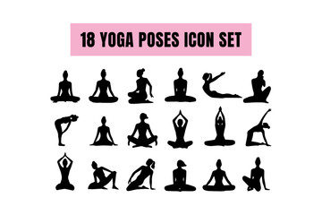 silhouettes of women in different yoga poses