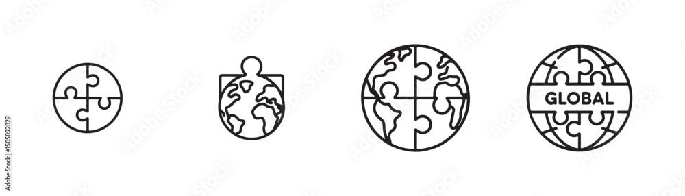 Aufkleber global interconnection: a visual representation of unity