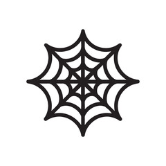 a vector illustration of a spider web on white background