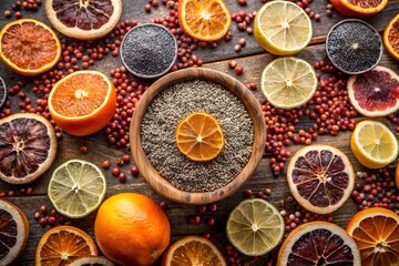 Vibrant Citrus and Chia Seeds A Fusion of Flavor and Nutrition