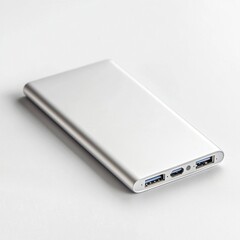 Slim External Battery Pack with USB Ports for Charging Devices