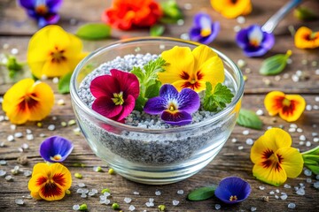 Vibrant Edible Flower Chia Seed Pudding A Delightful Culinary Creation