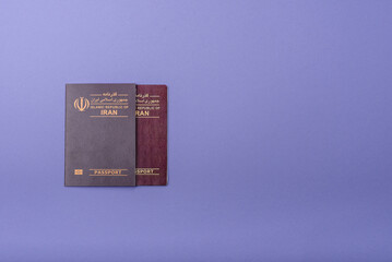 Iranian passport for travelling, flying and doing business. Iran document, id