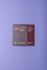 Iranian passport for travelling, flying and doing business. Iran document, id