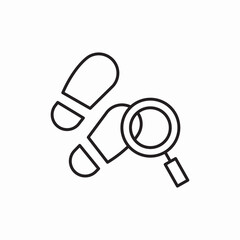 traces magnifying glass investigation icon sign vector
