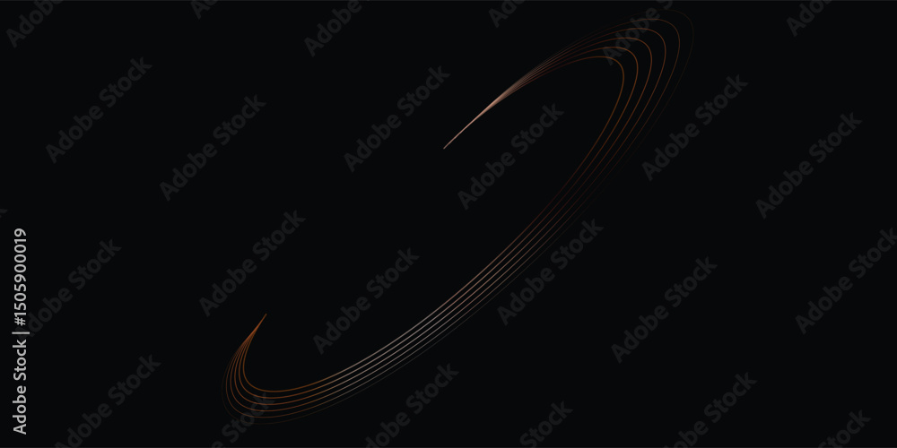 Poster abstract light trails in a curved path against a black background. a dynamic, artistic image showcas