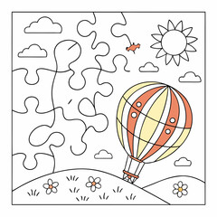 Puzzle coloring page