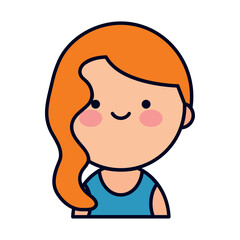 Adorable Kawaii Style Woman Avatar Icon