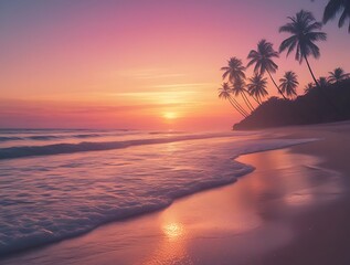 Idyllic beach scene