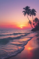 Idyllic beach scene