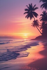 Idyllic beach scene