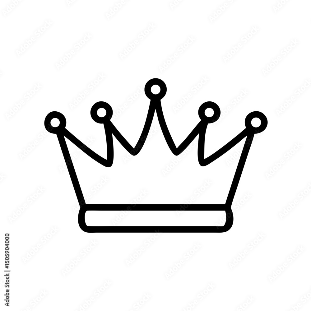 Poster crown icon on transparent background for web and graphic design