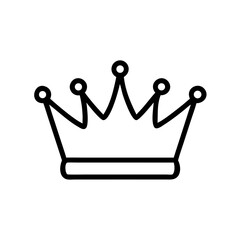 Crown icon on transparent background for web and graphic design