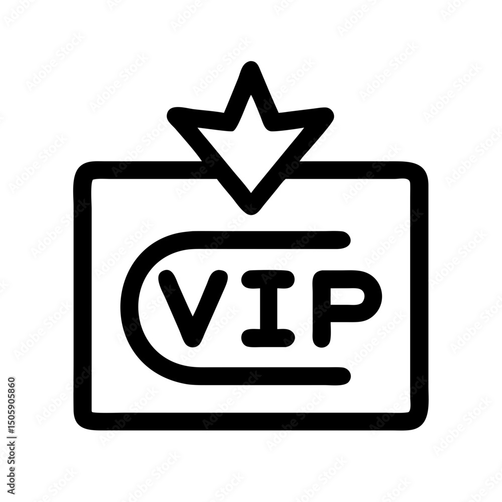 Poster vip badge on transparent background for web and graphic design